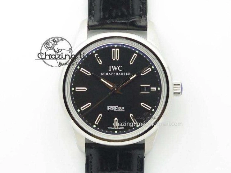 MIROTIME 0118 Pilot Chrono SS AZF 1:1 Best Edition Black Dial Orange Markers on Brown Leather Strap A EasyCare 7065